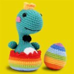 COLORFUL EGG DINOSAUR CROCHET KIT
